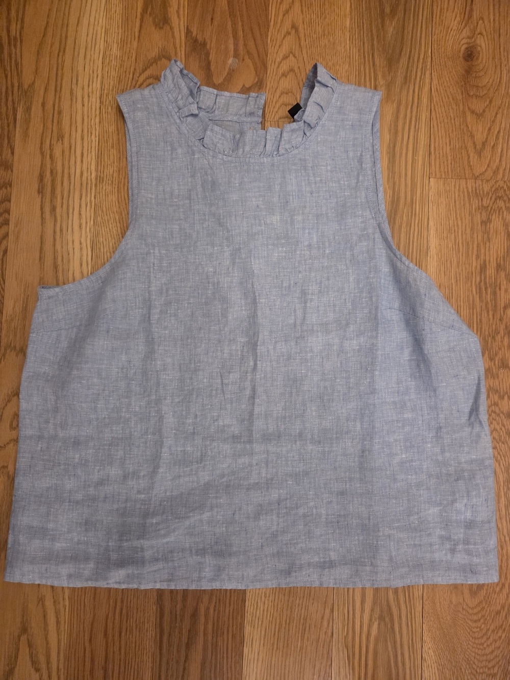J. Crew Light Blue Linen Top